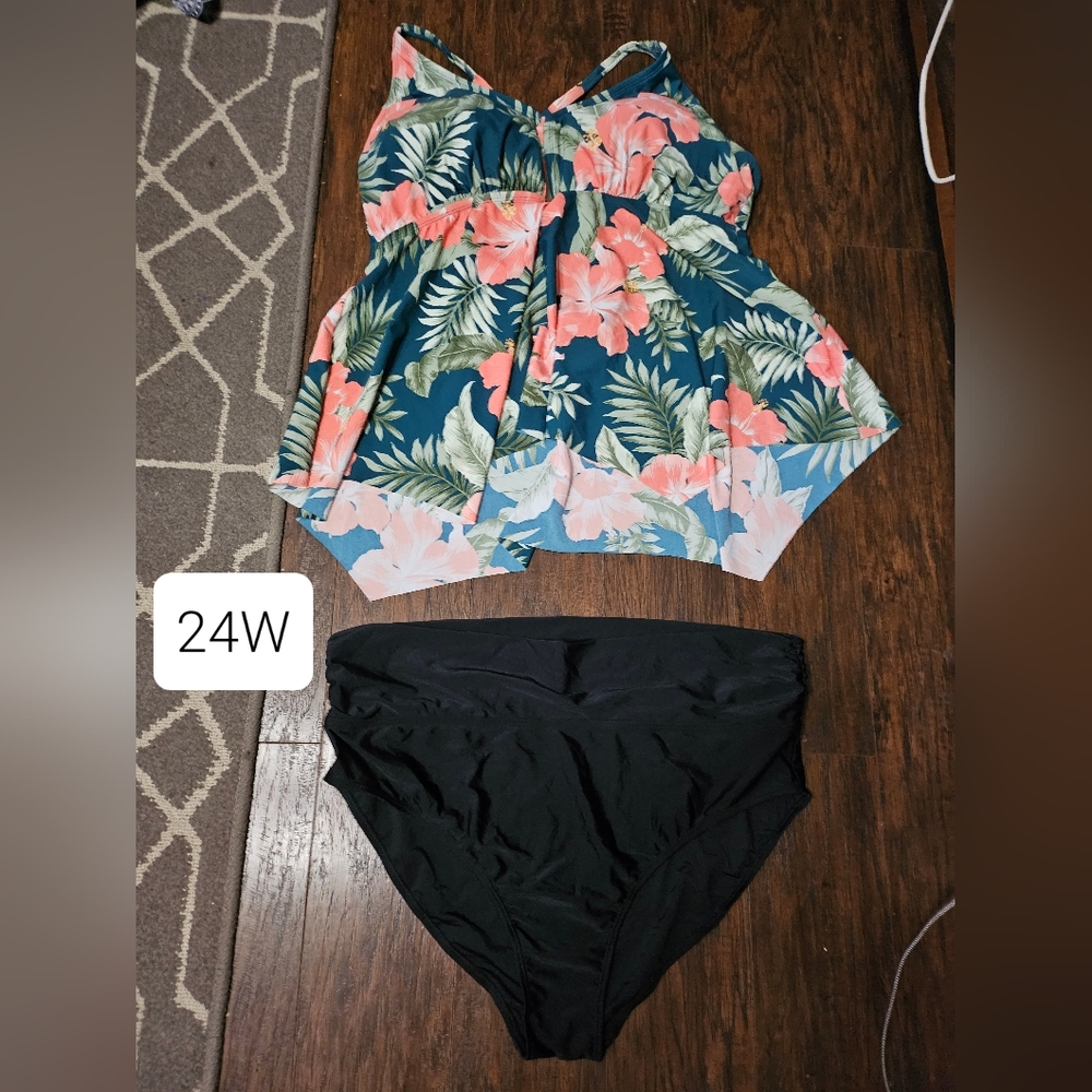 New swimming tankini set size  24w